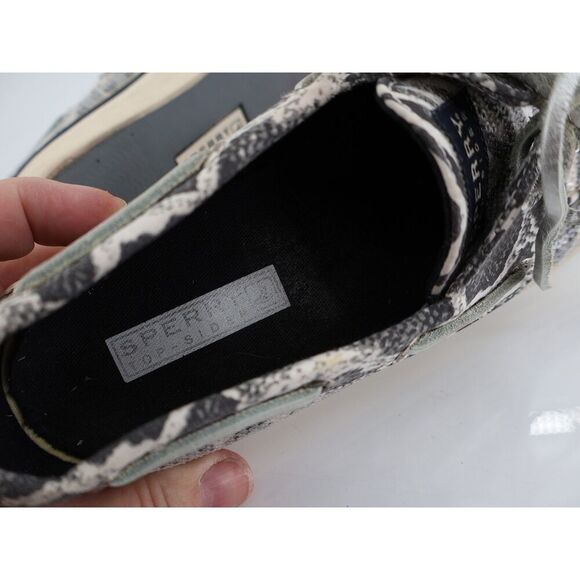 Sperry Top Sider Womens Size 7M Zebra Black & White Sequins Shoes Loafers - Picture 13 of 13